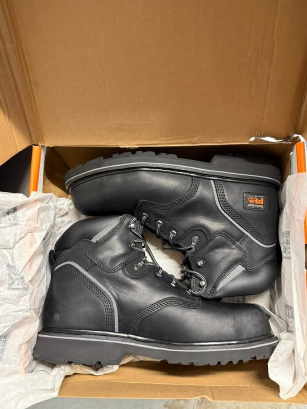 Timberland PRO Pitboss 6” Steel Toe Work Boots Black Men’s Size 12